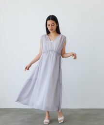 STRATA（エストラータ）の「マイクロチェックシアーワンピースセット 【低身長・小柄女性】（ワンピース）」