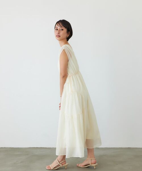 マイクロチェックシアーワンピースセット 【低身長・小柄女性