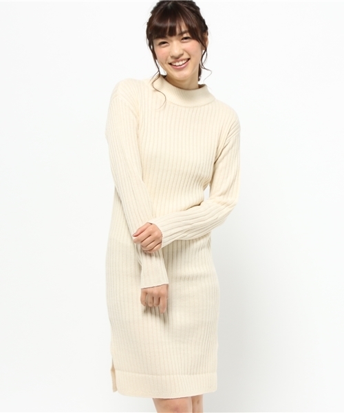 Chico（チコ）の「【who's who Chico】ハイネックリブニットワンピース（ワンピース・レディース・ベージュ/アイボリー/グレー・FREE）」の13枚目の写真