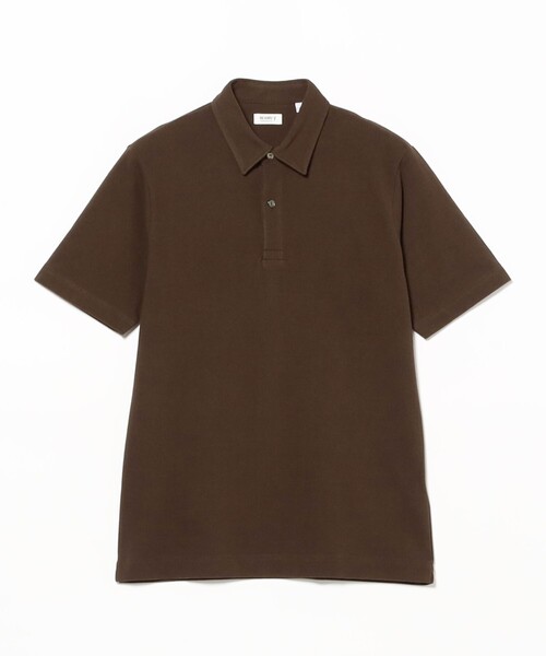 BEAMS F（ビームスエフ）の「カノコ ポロシャツ（ポロシャツ・メンズ・ブラック/ホワイト/ネイビー/ダークブラウン・M/L/XL/S）」の3枚目の写真
