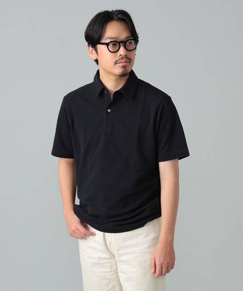 BEAMS F（ビームスエフ）の「カノコ ポロシャツ（ポロシャツ・メンズ・ブラック/ホワイト/ネイビー・M/L/XL/S）」の8枚目の写真