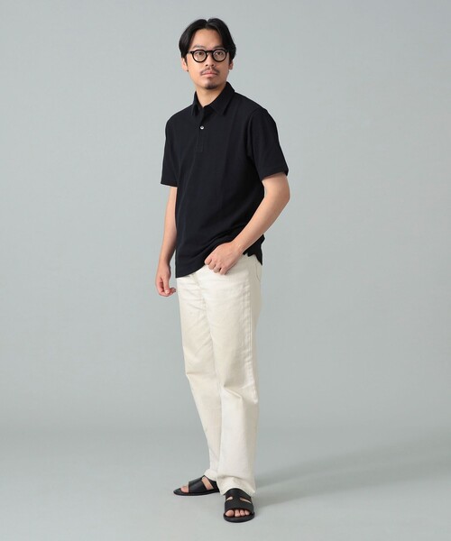 BEAMS F（ビームスエフ）の「カノコ ポロシャツ（ポロシャツ・メンズ・ブラック/ホワイト/ネイビー・M/L/XL/S）」の12枚目の写真