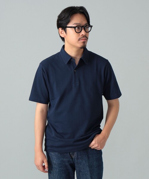 BEAMS F（ビームスエフ）の「カノコ ポロシャツ（ポロシャツ・メンズ・ブラック/ホワイト/ネイビー・M/L/XL/S）」の21枚目の写真
