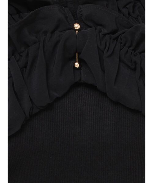 RESEXXY(リゼクシー)の「ボリュームフリルドッキングカットトップス(Tシャツ/カットソー・レディース・ブラック/イエロー/ホワイト・FREE)」の9枚目の写真