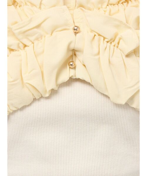 RESEXXY(リゼクシー)の「ボリュームフリルドッキングカットトップス(Tシャツ/カットソー・レディース・ブラック/イエロー/ホワイト・FREE)」の10枚目の写真