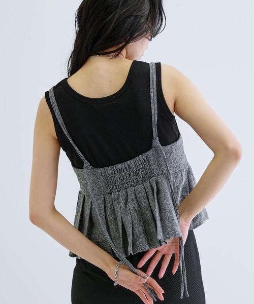 GALLEST（ギャレスト）の「◆【一部店舗限定】ツイードキャミビスチェ（タンクトップ・レディース・グレー/ブラック・38）」の7枚目の写真