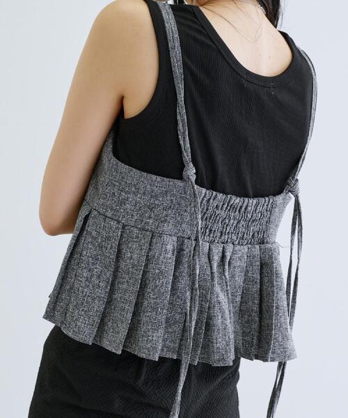 GALLEST（ギャレスト）の「◆【一部店舗限定】ツイードキャミビスチェ（タンクトップ・レディース・グレー/ブラック・38）」の10枚目の写真