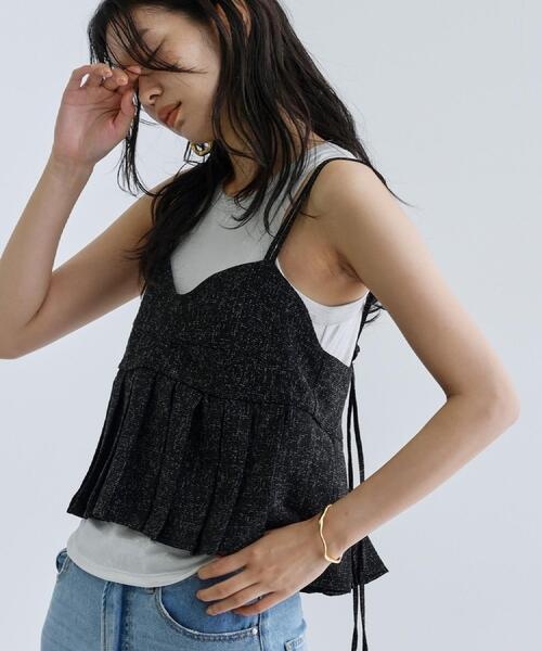 GALLEST（ギャレスト）の「◆【一部店舗限定】ツイードキャミビスチェ（タンクトップ・レディース・グレー/ブラック・38）」の16枚目の写真