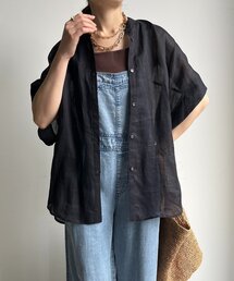 シアー」に該当するトップス（ブラック/黒色系）ファッション