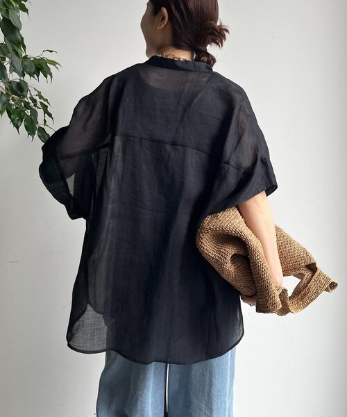 新品タグ付✨ 24ss DOUDOU ドゥドゥ リネンスピンドルシャツ DouDou（ドゥドゥ）の「リネンスピンドルシャツ（シャツ