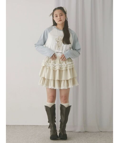 セール】フリルベロアミニスカート（スカート）｜merry jenny（メリー