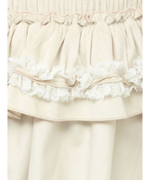 merry jenny（メリージェニー）の「フリルベロアミニスカート（スカート・レディース・アイボリー/ブラウン・FREE）」の17枚目の写真