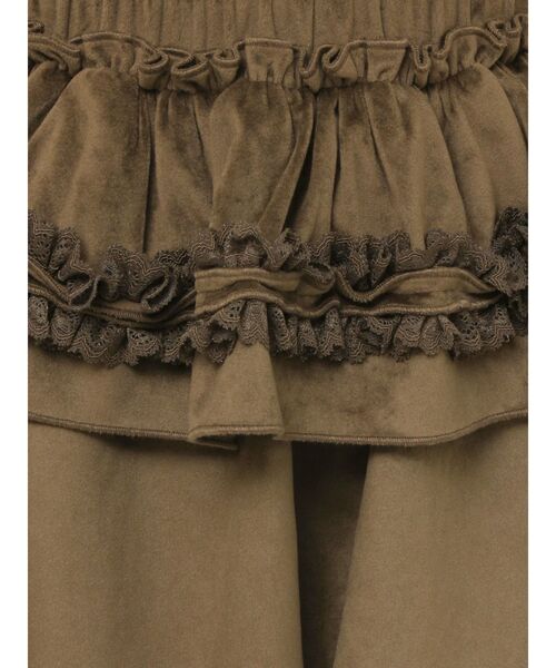 merry jenny（メリージェニー）の「フリルベロアミニスカート（スカート・レディース・アイボリー/ブラウン・FREE）」の18枚目の写真