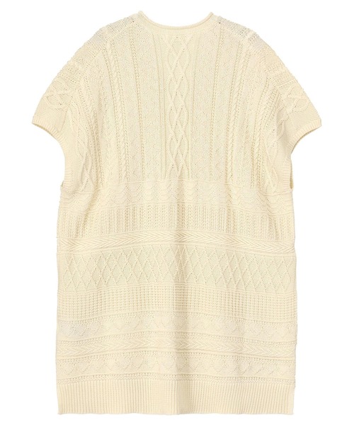 Plantation（プランテーション）の「ガンジーニット / ベスト / (O)（ベスト・レディース・ブラック/オフホワイト/ブルー・M size）」の5枚目の写真