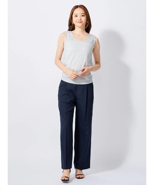 Perfect Suit FActory(パーフェクトスーツファクトリー)の「ラウンドネック ラメタンクトップ グレー/ベージュ(タンクトップ・レディース・ベージュ/グレー・L/S/M)」の10枚目の写真