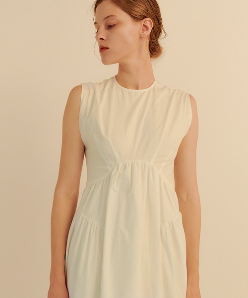 kiehtova（キエトヴァ）の「【kiehtova】BREEZE COTTON DRESS/ブリーズ コットン ドレス KTWR35（ワンピース・レディース・ブラック/ホワイト/ネイビー・M/L）」の4枚目の写真