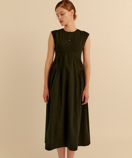 kiehtova（キエトヴァ）の「【kiehtova】BREEZE COTTON DRESS/ブリーズ コットン ドレス KTWR35（ワンピース・レディース・ブラック/ホワイト/ネイビー・M/L）」の6枚目の写真