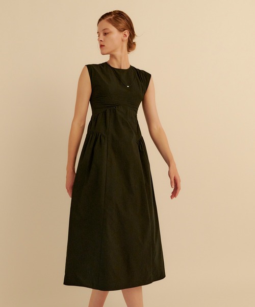 kiehtova（キエトヴァ）の「【kiehtova】BREEZE COTTON DRESS/ブリーズ コットン ドレス KTWR35（ワンピース・レディース・ブラック/ホワイト/ネイビー・M/L）」の7枚目の写真