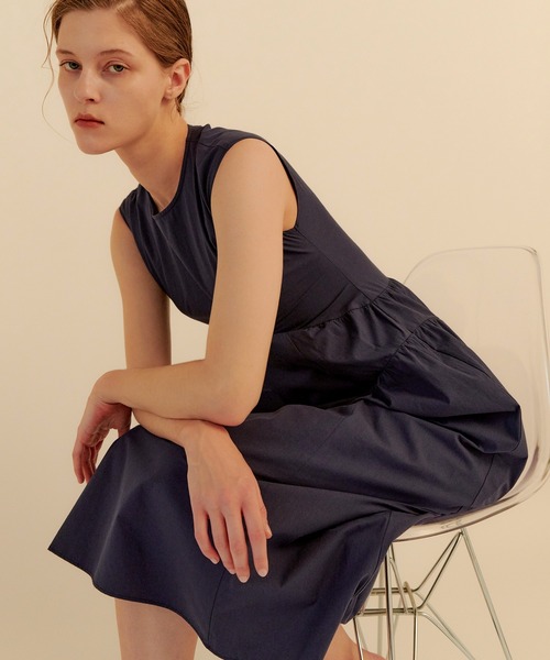 kiehtova（キエトヴァ）の「【kiehtova】BREEZE COTTON DRESS/ブリーズ コットン ドレス KTWR35（ワンピース・レディース・ブラック/ホワイト/ネイビー・M/L）」の8枚目の写真