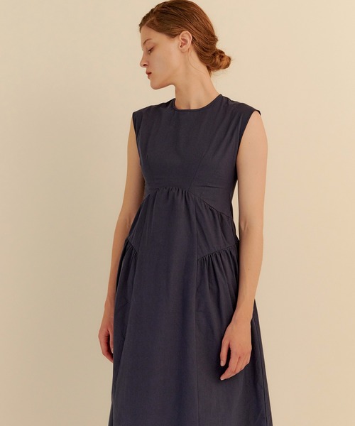 kiehtova（キエトヴァ）の「【kiehtova】BREEZE COTTON DRESS/ブリーズ コットン ドレス KTWR35（ワンピース・レディース・ブラック/ホワイト/ネイビー・M/L）」の9枚目の写真
