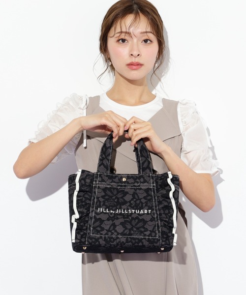 JILL BY JILLSTUART レースプリントスモールトートバッグ ◇レースフリルトートバッグ（トートバッグ）｜JILL by JILL