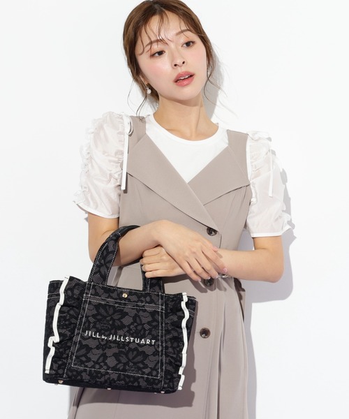 新品 JILL by JILLSTUART 2wayトートバッグ グレー色 ◇レースフリルトートバッグ（トートバッグ）｜JILL by JILL