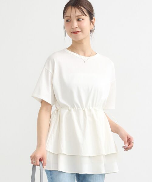 【美品】ビアズリー　袖ぷっくりチュニック・ワイド・ゆったり・異素材ドッキング 楽天市場】大きいサイズ レディース チュニック ヴィラーゴ