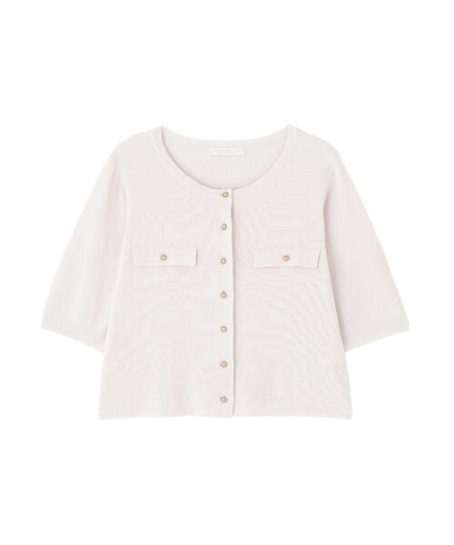 PROPORTION BODY DRESSING（プロポーションボディドレッシング）の「ショート半袖カーデ / 1215274700（カーディガン/ボレロ・レディース・ブラック/オフホワイト/ピンク・FREE）」の16枚目の写真