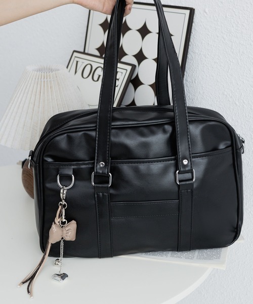 LA VORAGINE（ラ ヴォラジネ）の「ハートリボンロープマルチ チャーム（チャーム・レディース・ブラック/ブルー/シルバー/ベージュ/イエロー/ピンク・FREE）」の2枚目の写真