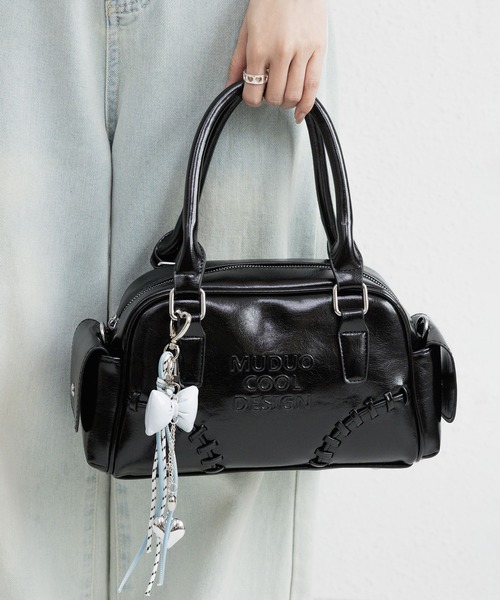 LA VORAGINE（ラ ヴォラジネ）の「ハートリボンロープマルチ チャーム（チャーム・レディース・ブラック/ブルー/シルバー/ベージュ/イエロー/ピンク・FREE）」の3枚目の写真