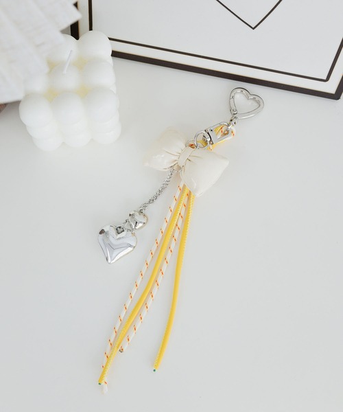 LA VORAGINE（ラ ヴォラジネ）の「ハートリボンロープマルチ チャーム（チャーム・レディース・ブラック/ブルー/シルバー/ベージュ/イエロー/ピンク・FREE）」の14枚目の写真