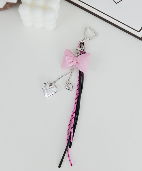LA VORAGINE（ラ ヴォラジネ）の「ハートリボンロープマルチ チャーム（チャーム・レディース・ブラック/ブルー/シルバー/ベージュ/イエロー/ピンク・FREE）」の15枚目の写真