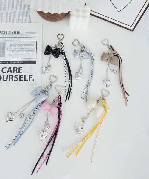 LA VORAGINE（ラ ヴォラジネ）の「ハートリボンロープマルチ チャーム（チャーム・レディース・ブラック/ブルー/シルバー/ベージュ/イエロー/ピンク・FREE）」の17枚目の写真