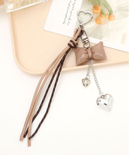 LA VORAGINE（ラ ヴォラジネ）の「ハートリボンロープマルチ チャーム（チャーム・レディース・ブラック/ブルー/シルバー/ベージュ/イエロー/ピンク・FREE）」の10枚目の写真