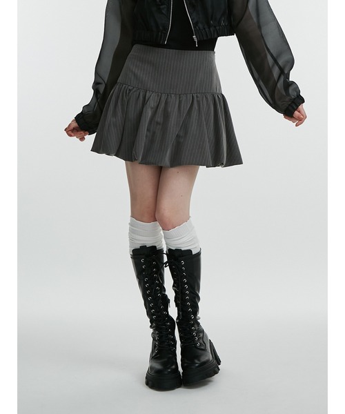 jouetie(ジュエティ)の「バルーンスカパン【セットアップ対応】(スカート・レディース・ブラック/ネイビー/グレー・MEDIUM)」の1枚目の写真