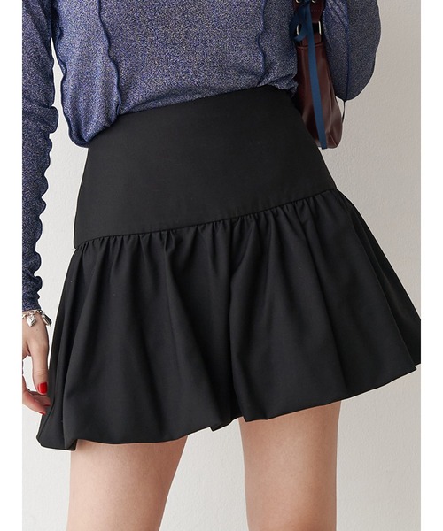 jouetie(ジュエティ)の「バルーンスカパン【セットアップ対応】(スカート・レディース・ブラック/ネイビー/グレー・MEDIUM)」の2枚目の写真