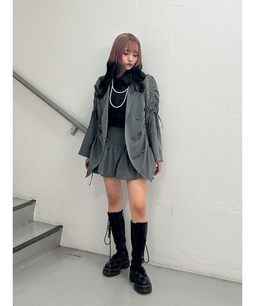 jouetie(ジュエティ)の「バルーンスカパン【セットアップ対応】(スカート・レディース・ブラック/ネイビー/グレー・MEDIUM)」の7枚目の写真