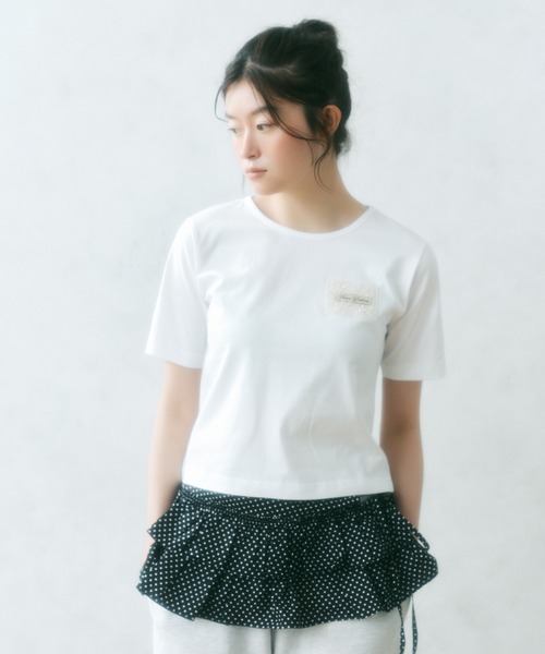 FCMM(エフシーエムエム)の「【日本限定】TAG TEE / タグTEE(Tシャツ/カットソー・レディース・ブラック/オフホワイト/グレー/ライトグリーン・SMALL/MEDIUM)」の8枚目の写真