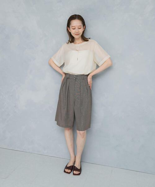 URBAN RESEARCH ROSSO WOMEN（アーバンリサーチ　ロッソ）の「シアーブライトカットソー（Tシャツ/カットソー・レディース・ピンク/オフホワイト・FREE）」の18枚目の写真