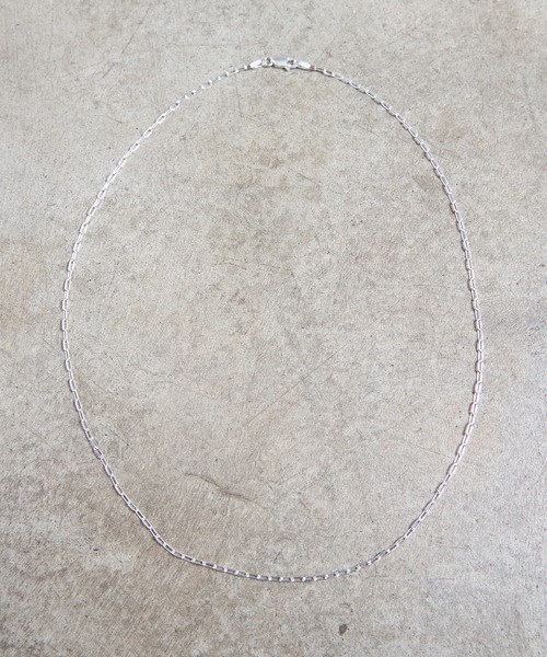 Magine(マージン)の「925 SILVER LONG AZUKI 4CUT NECKLACE 50cm:スターリング シルバー 長あずき 4面カット ネックレス(ネックレス・メンズ・シルバー・FREE)」の4枚目の写真