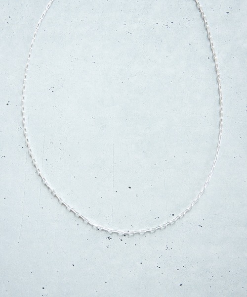 Magine(マージン)の「925 SILVER LONG AZUKI 4CUT NECKLACE 50cm:スターリング シルバー 長あずき 4面カット ネックレス(ネックレス・メンズ・シルバー・FREE)」の13枚目の写真