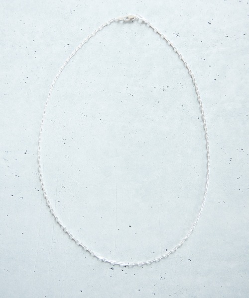 Magine(マージン)の「925 SILVER LONG AZUKI 4CUT NECKLACE 50cm:スターリング シルバー 長あずき 4面カット ネックレス(ネックレス・メンズ・シルバー・FREE)」の12枚目の写真