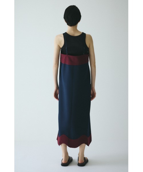 HeRIN.CYE（ヘリンドットサイ）の「Wave  pencil cami one piece　　ウェーブペンシルキャミワンピース（ワンピース・レディース・ブルー系その他3/ブラック/レッド・38/36）」の9枚目の写真