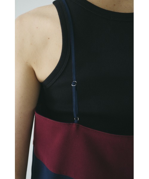 HeRIN.CYE（ヘリンドットサイ）の「Wave  pencil cami one piece　　ウェーブペンシルキャミワンピース（ワンピース・レディース・ブルー系その他3/ブラック/レッド・38/36）」の12枚目の写真