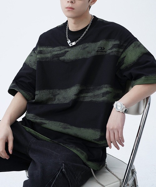 激レア③⚫ WOLFSBANE★ウルフズベイン■90年代ツアーTシャツ セール】AZAZEL オーバーサイズ ハンドペイントボーダー Tシャツ
