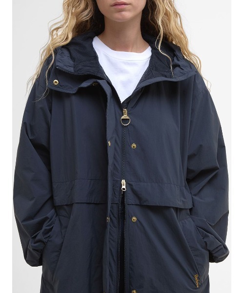 Barbour(バブアー)の「Naboo シャワープルーフジャケット(ナイロンジャケット・レディース・ネイビー/ブラウン・8/10)」の11枚目の写真