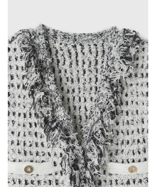 anuans ツイードフォルムジレトップス　ネイビー アニュアンス anuans ツイードフォルムジレトップス （NAVY） -靴