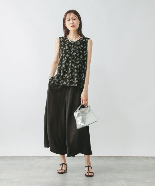 GLOBAL WORK（グローバルワーク）の「さらさらリラックスSET UP/575232（シャツ/ブラウス・レディース・ブラウン/ブラック系その他/ブラック・LARGE/MEDIUM）」の9枚目の写真