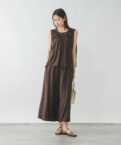 GLOBAL WORK（グローバルワーク）の「さらさらリラックスSET UP/575232（シャツ/ブラウス・レディース・ブラウン/ブラック系その他/ブラック・LARGE/MEDIUM）」の13枚目の写真