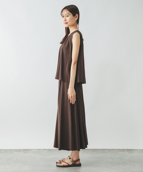 GLOBAL WORK（グローバルワーク）の「さらさらリラックスSET UP/575232（シャツ/ブラウス・レディース・ブラウン/ブラック系その他/ブラック・LARGE/MEDIUM）」の21枚目の写真